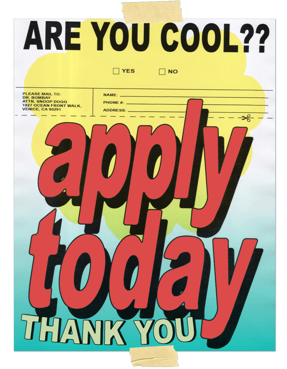 ARE YOU COOL?? apply today. THANK YOU.