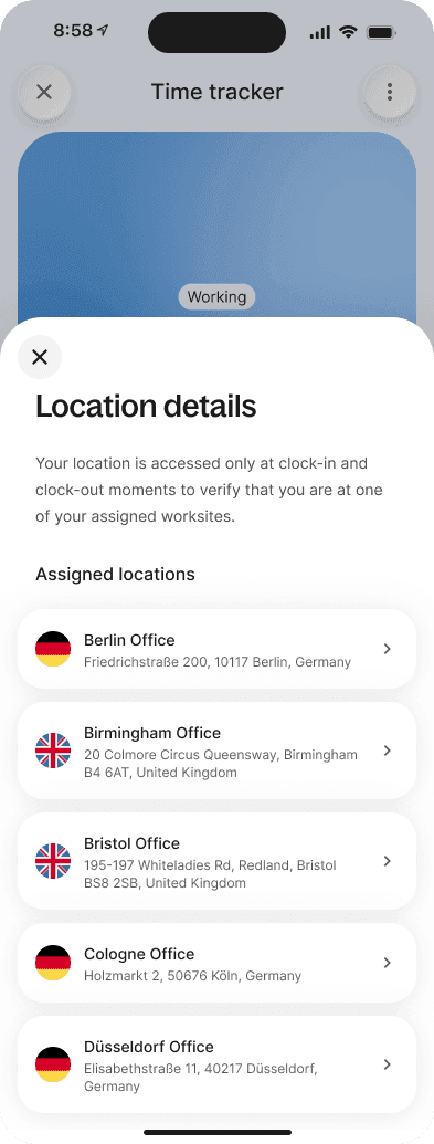 03. Time Tracker Geofencing Location Details MOBILE