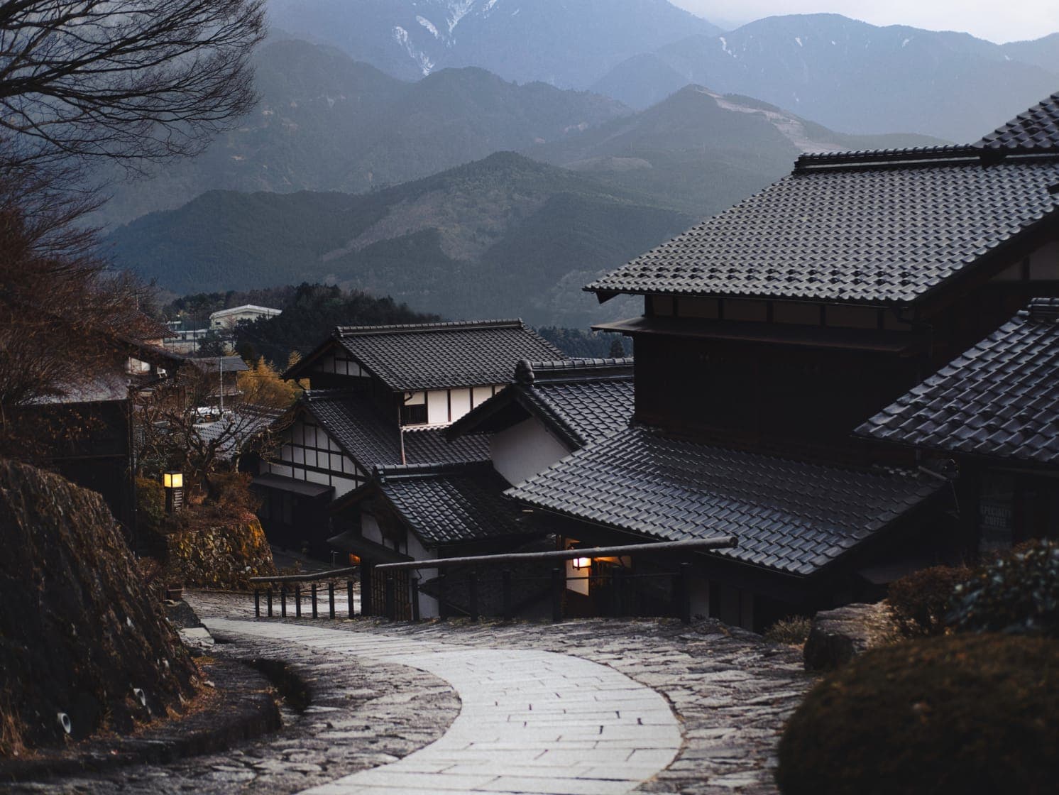 A view of a rural street in Japan