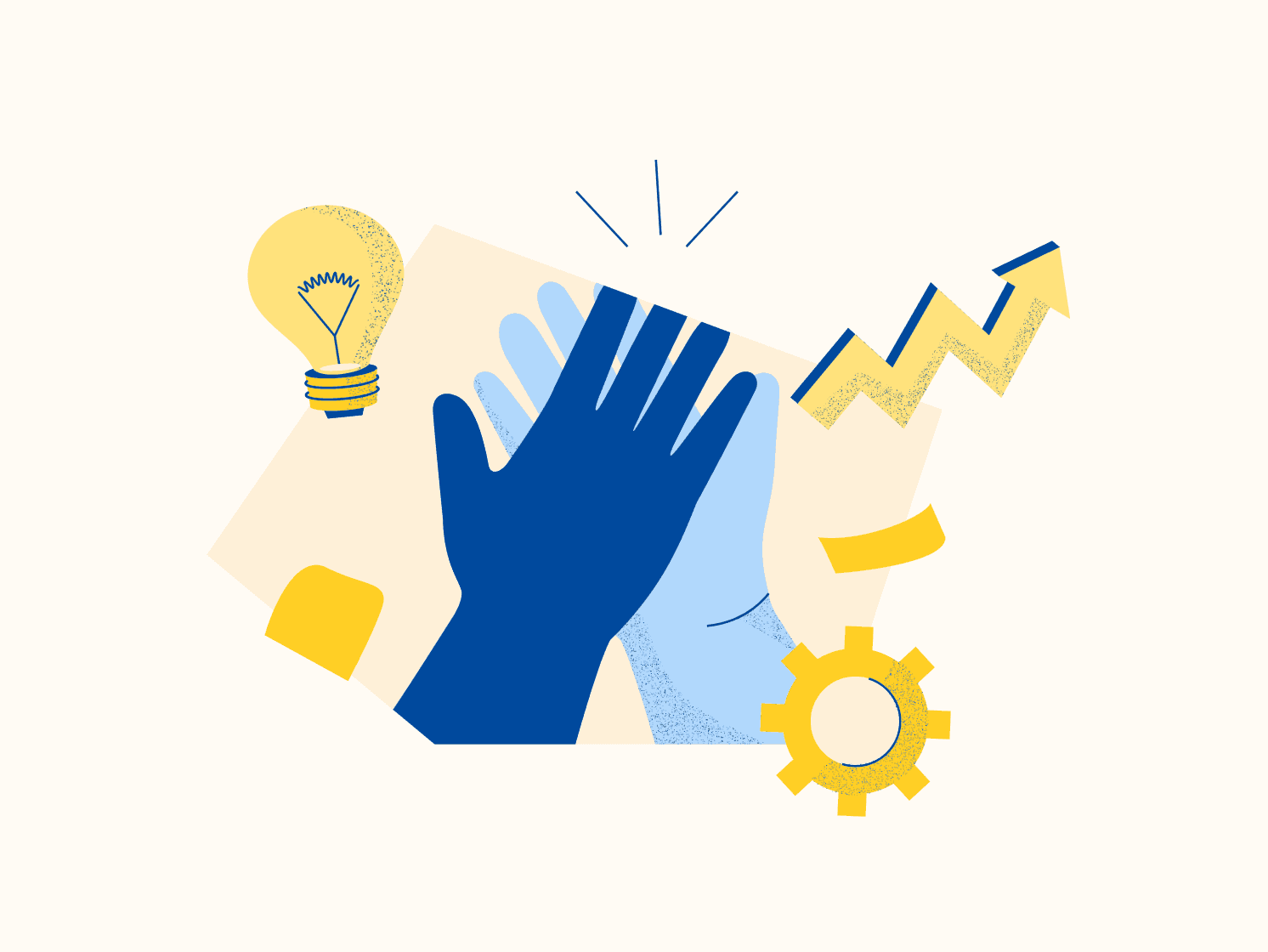 blog hero illustration high five hands