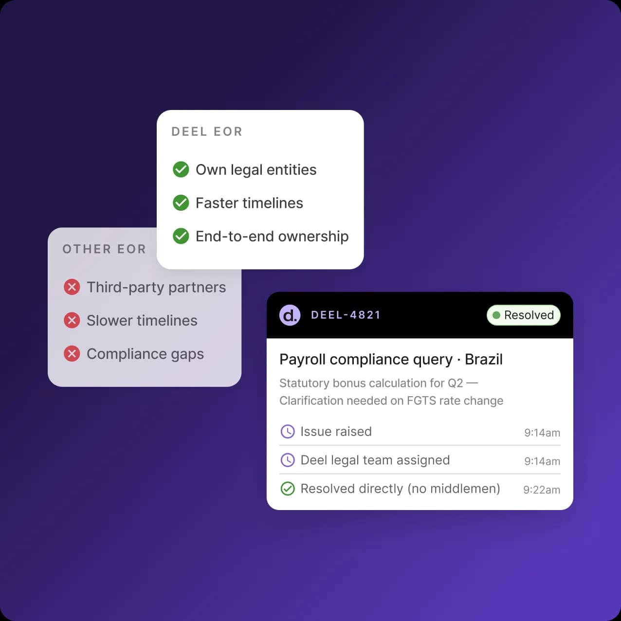 eor no third party delays