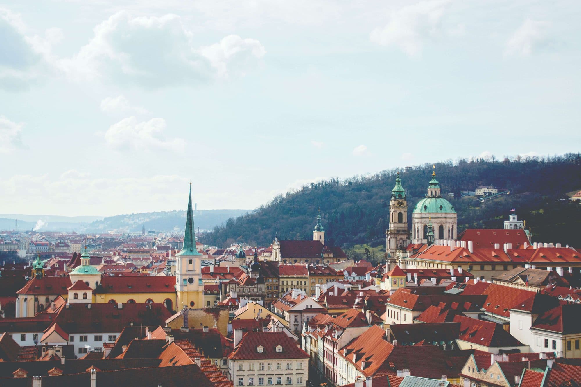 View of a Czech cityscape