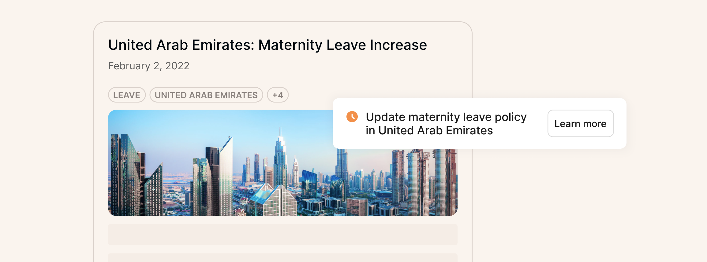 Imagen para representar la política de licencia de maternidad en los Emiratos Arabes