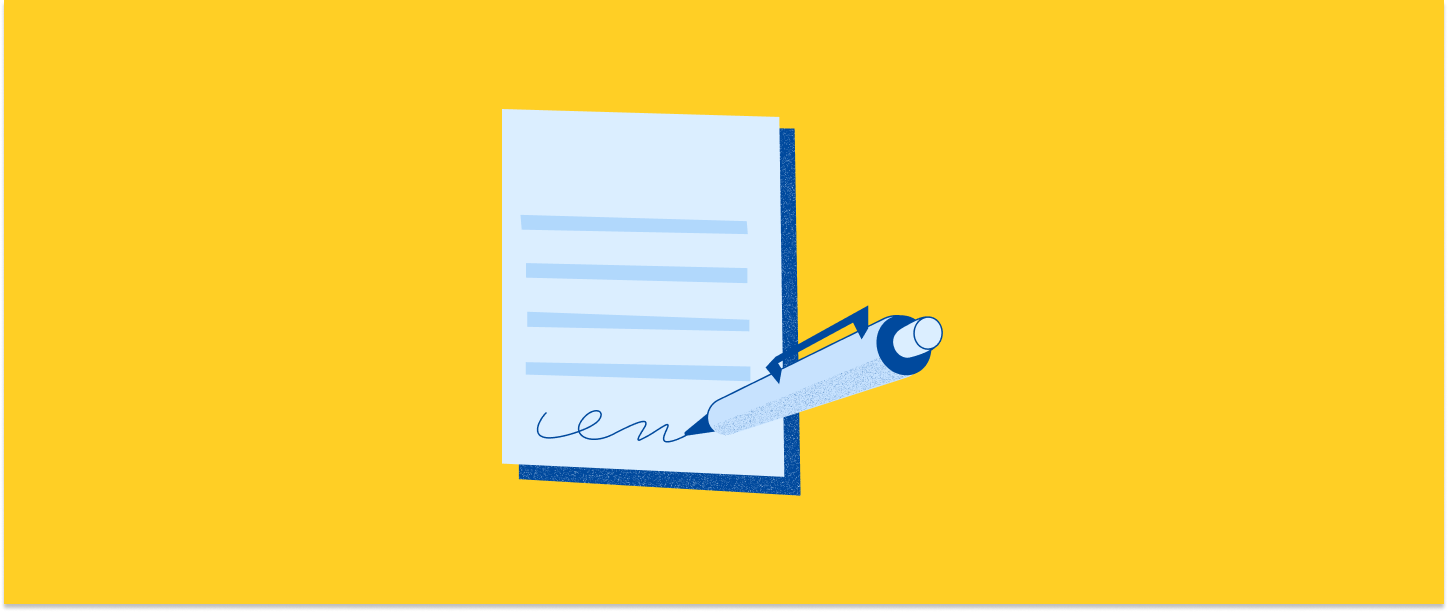 Contract signature header