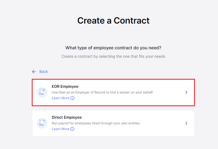 Create EOR employee contract